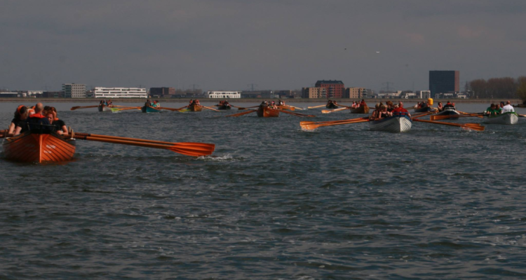Cornish Pilot gig rowing in Muiden, Netherlands