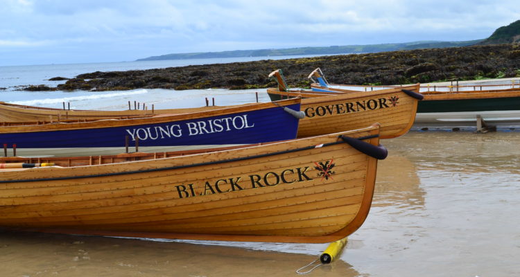 Gigs on beach at Falmouth regatta 2017