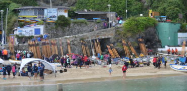 Newquay Gig Rowing Beach Scene