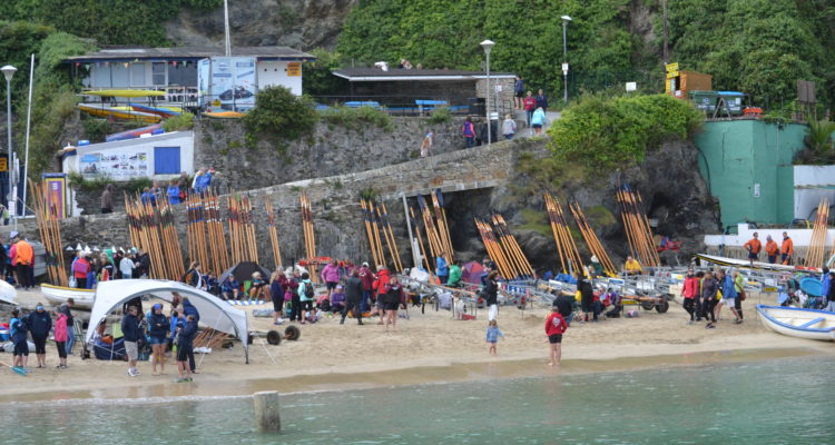 Newquay Gig Rowing Beach Scene